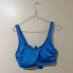Vibrant Blue Ribbed Bikini Top